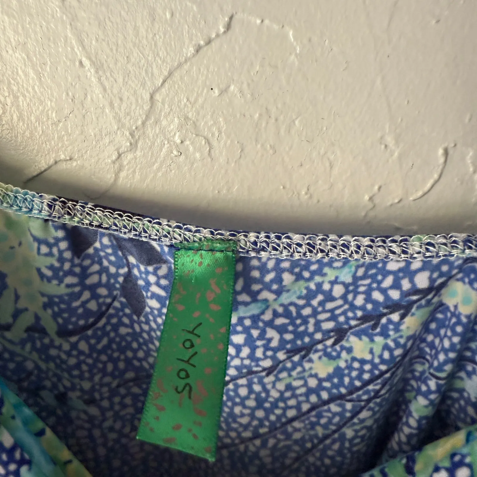 Y2K Yoyo5 Blue Floral Spaghetti Strap Tank Top Size M Funky Retro‎ Going Out Top Size M - Image 4