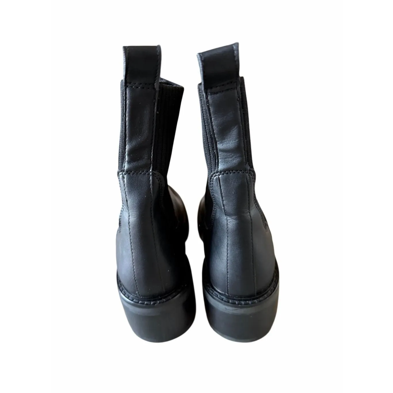 Steve Madden Shoes Hayle Chunky Lug Sole Chelsea Black Booties Size 6 - Image 6