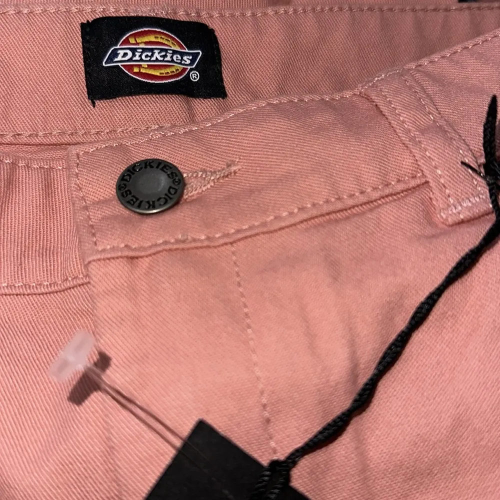 NWT DICKIES Cropped Carpenter Pants - Stonewashed Rosette IN PINK - Image 9