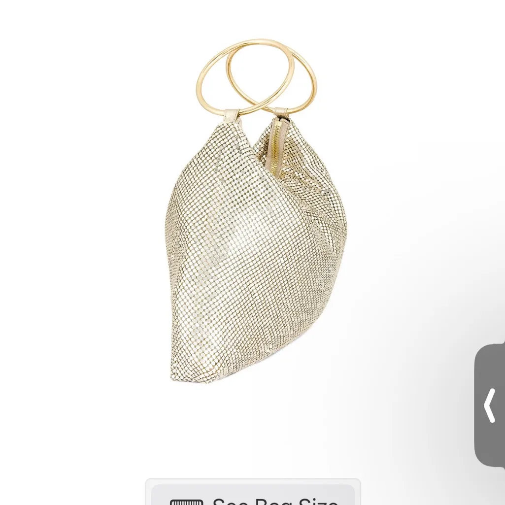 Shar Mesh convertible bag in gold. Mint condition Gold tone metal mesh Gold - Image 3