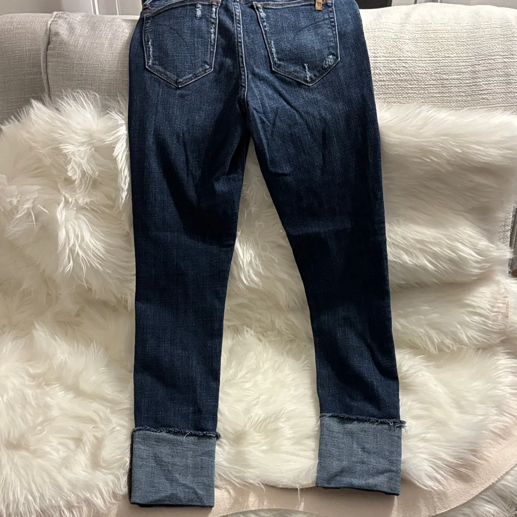 Joe's Jeans Dark Blue Cuffed Denim Sz 24 - Image 4