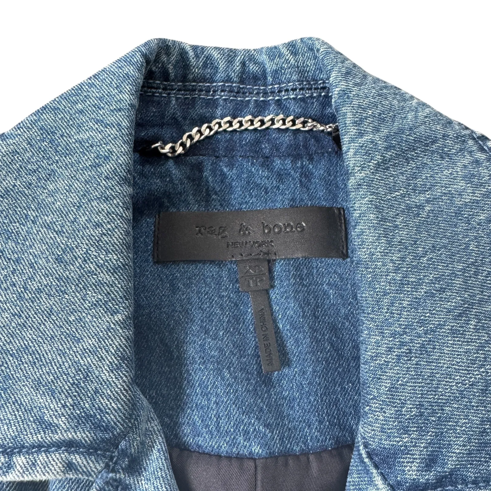 NEW Rag & Bone Denim Moto Jacket - Image 4