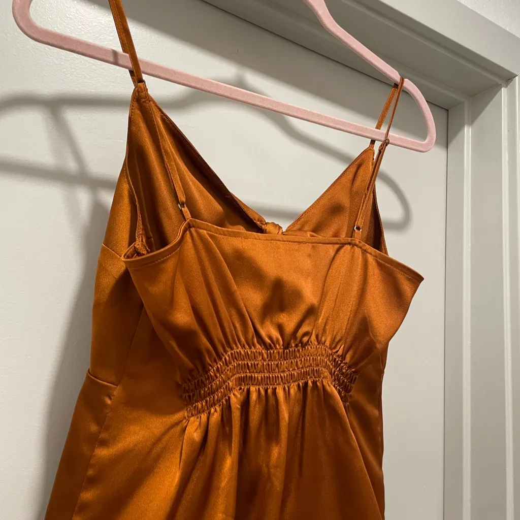 Abercrombie & Fitch A+F Rust Brown Orange Tank Top With Tie at Front - S - Image 13