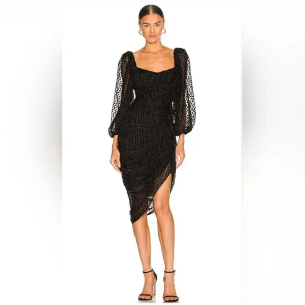 NEW ASTR the label Athens Dress Black Burnout - Image 2