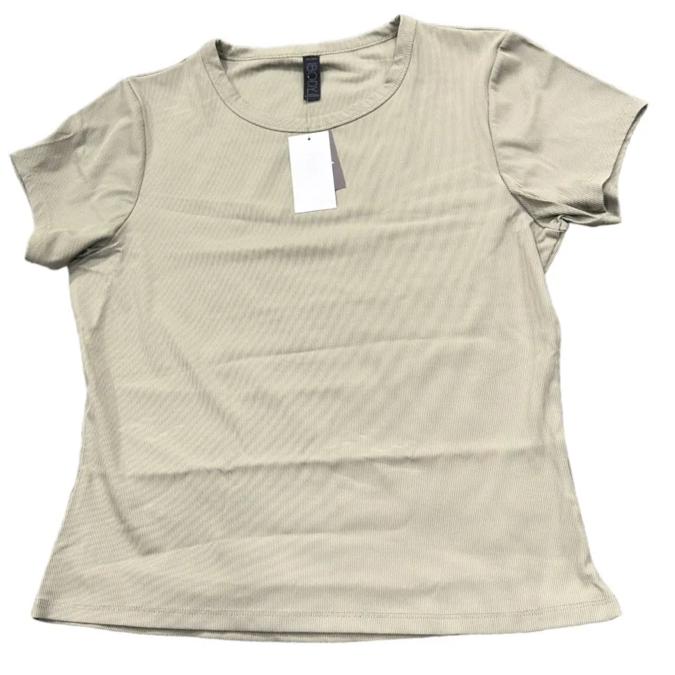 New Cotton On Body Women’s Active Rib Gym T-Shirt Dusty Khaki XL - Image 2