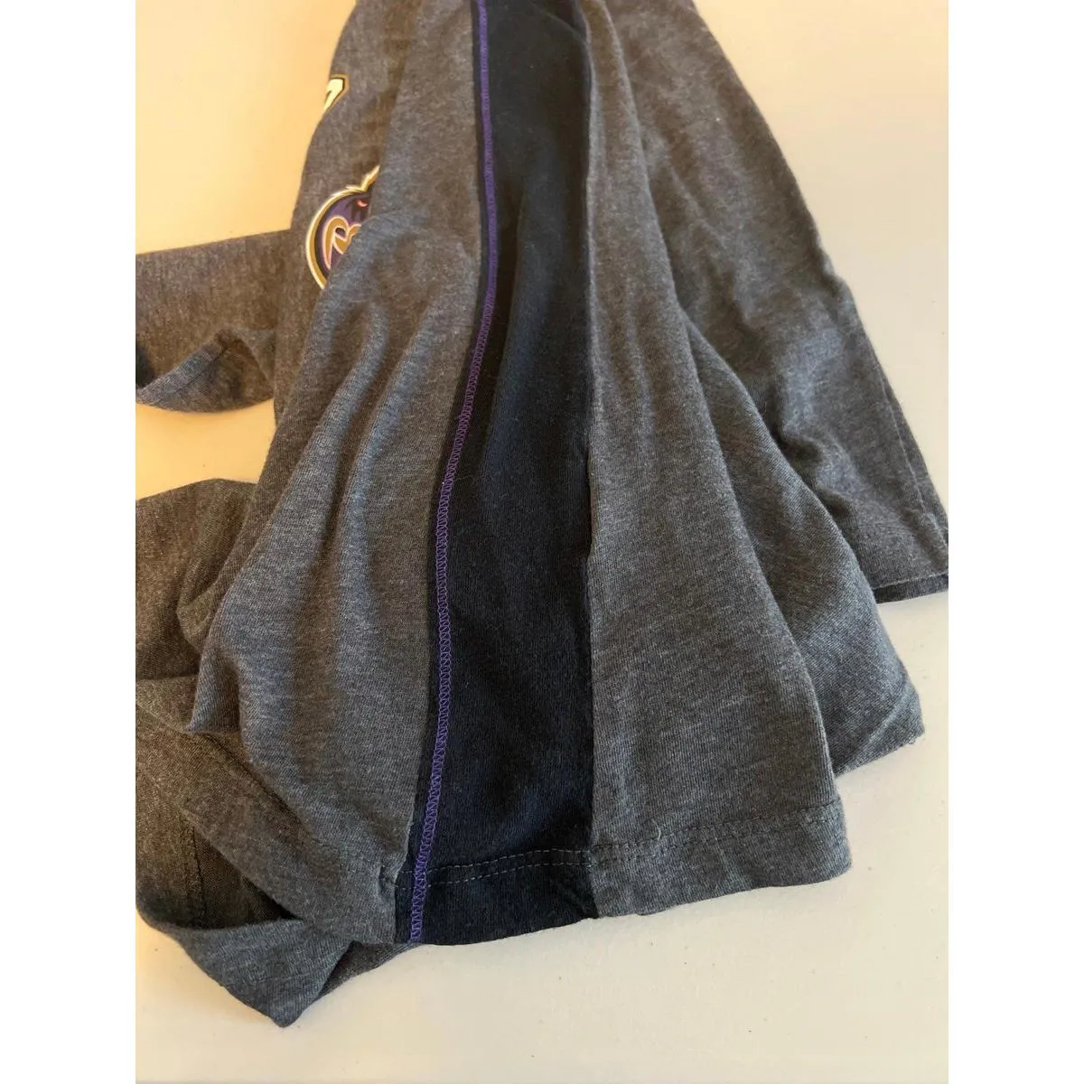 NFL Team Apparel Baltimore Ravens Long Sleeve TShirt Gray Size XL - Image 8