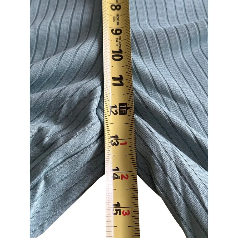 Lulus XS Green Ribbed Wide-Leg Lounge Pants Stretchy Elastic Waist Textured NWT - Image 9