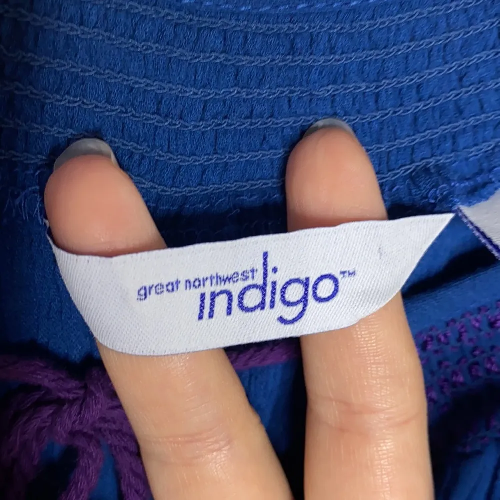 Great Northwest Indigo embroidered peasant blouse size S - Image 10