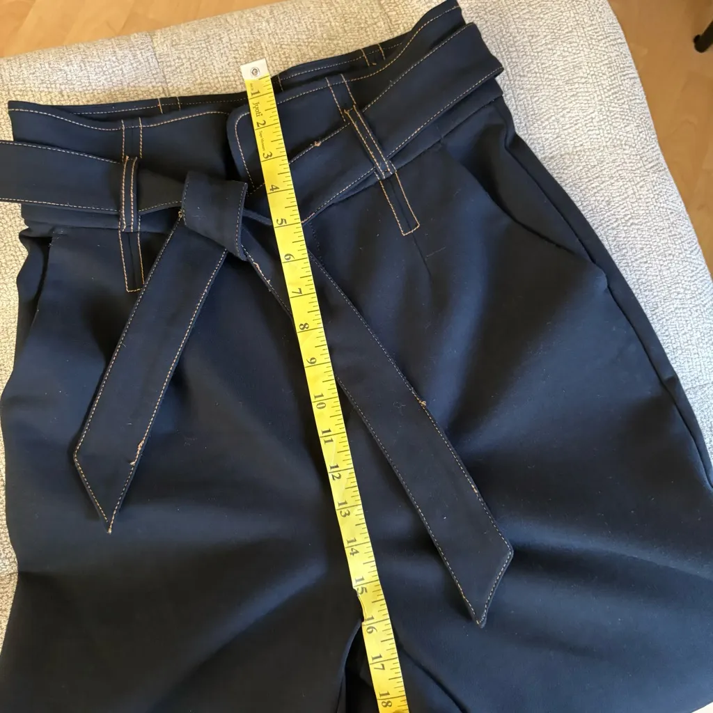 ANTHROPOLOGIE MAEVE Irina Relaxed Ponte Black
Wide‎ Leg Belted Pants Size 6 - Image 7