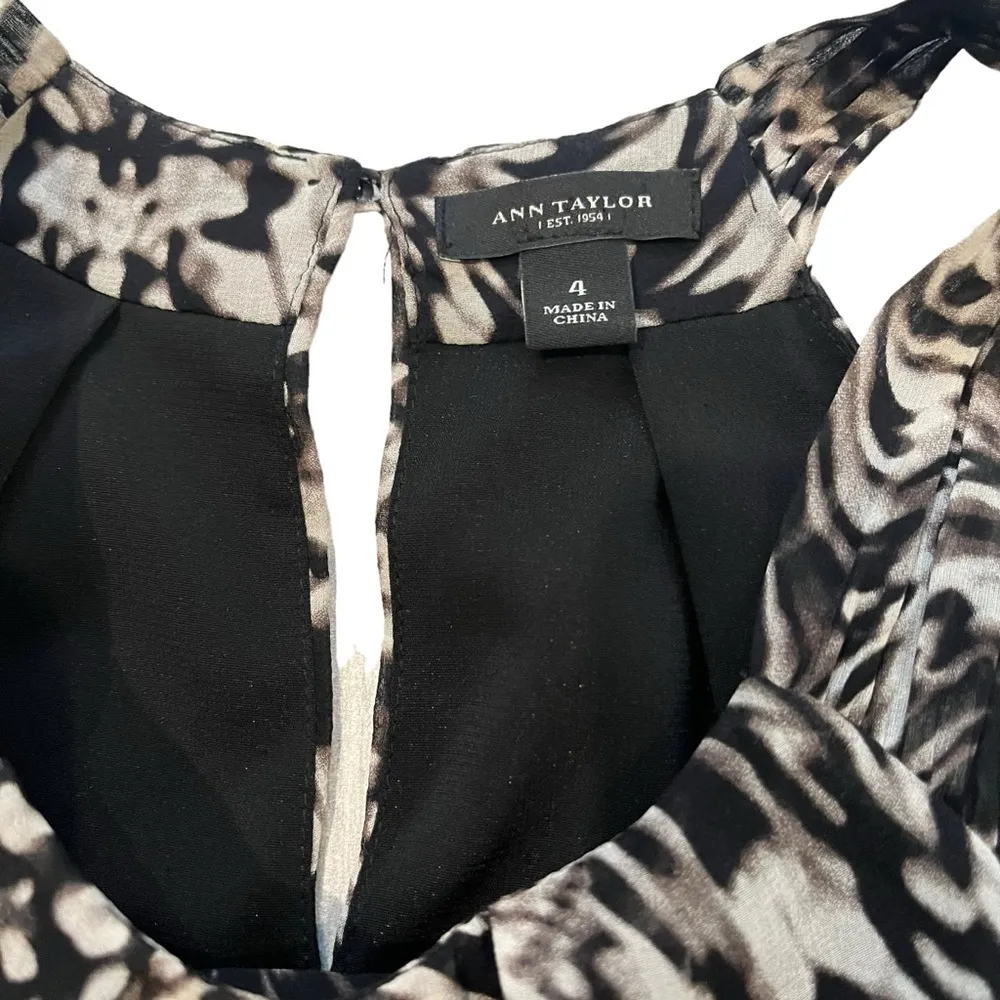 Ann Taylor High Neck Racerback Silk Blouse, Sz 4 - Image 13