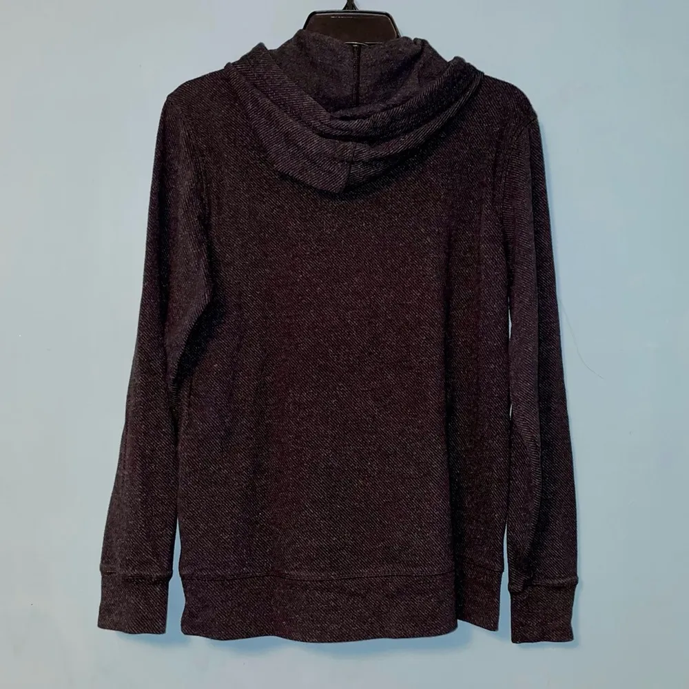 Faherty Marled Hooded Knit Sweatshirt Long Sleeve Size Small - Image 3