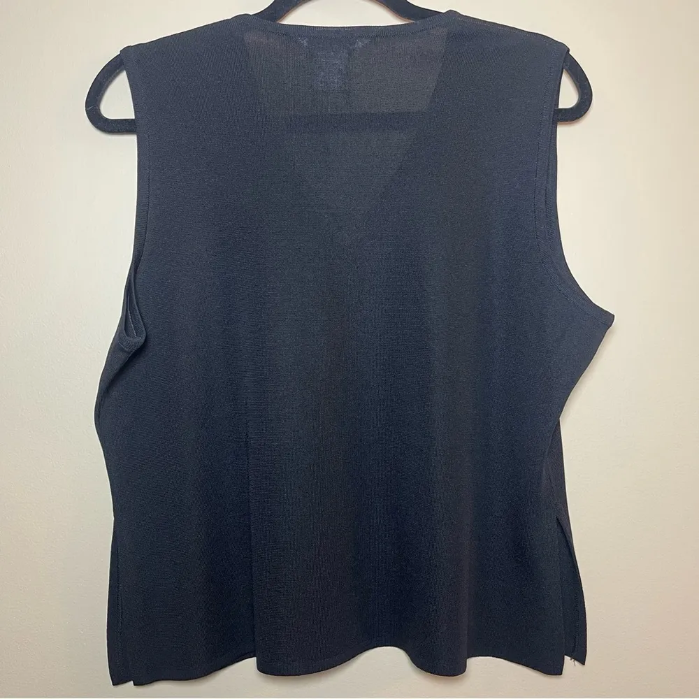 Misook Black Boxy Tank Top - Image 4