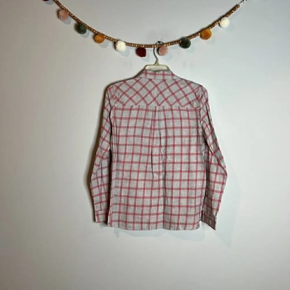 🌺 GH Bass & Co plaid zipper blouse - Image 4