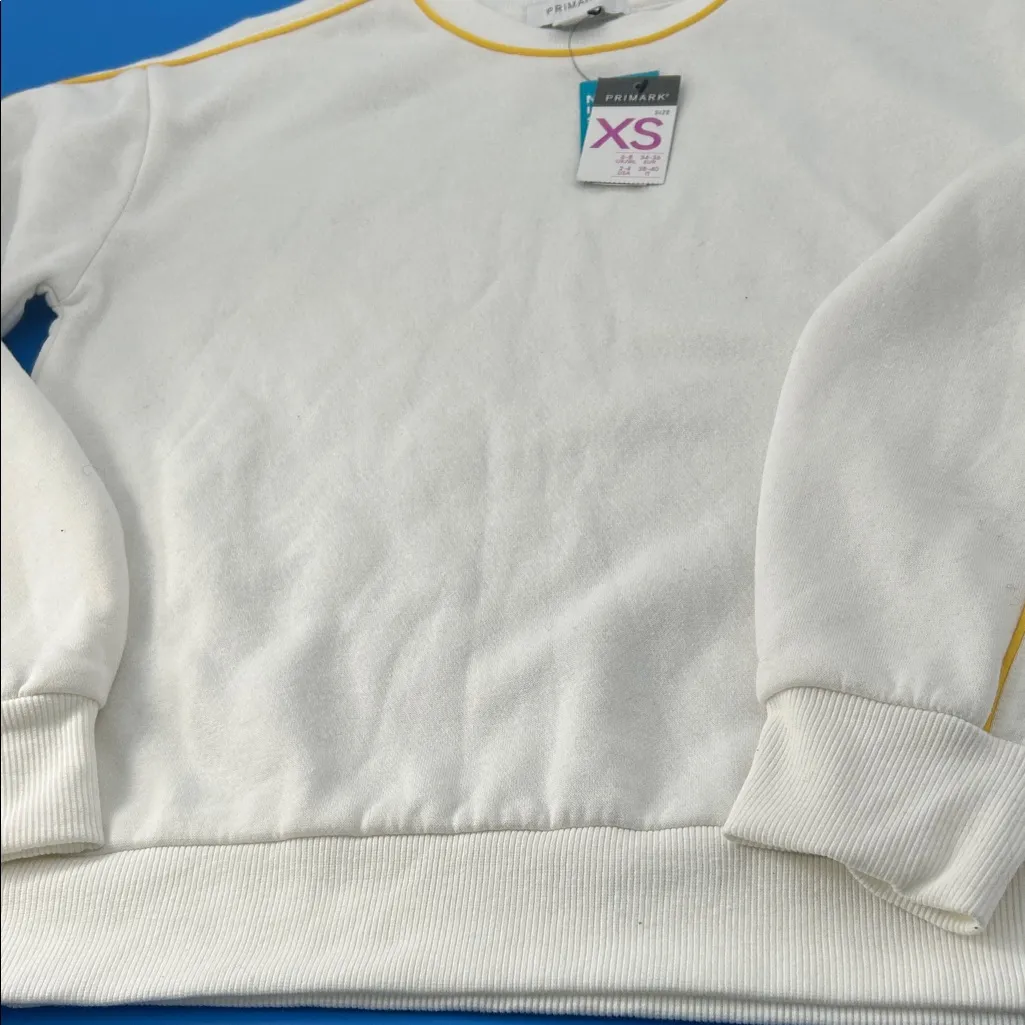 Primark White Top with Yellow Accents - Image 8