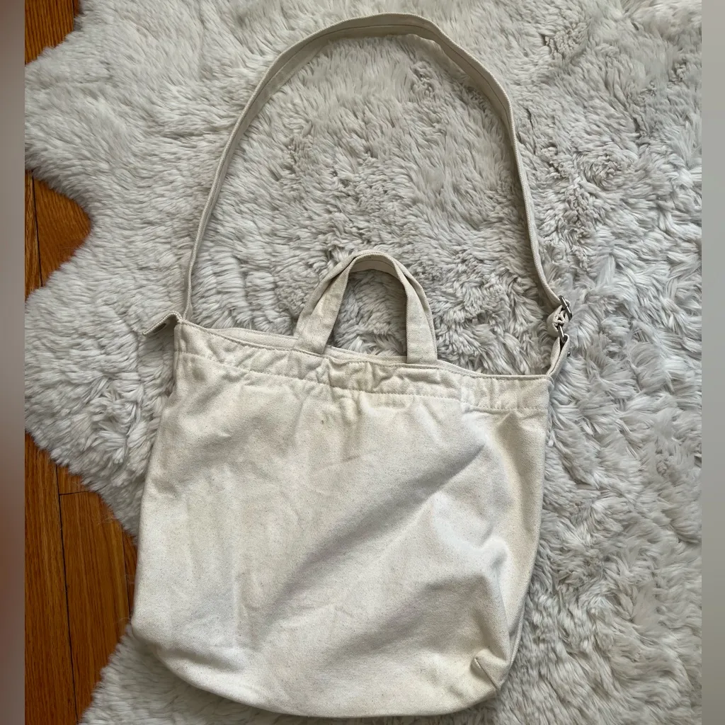 BAGGU 100% cotton canvas “one for you, a few for me” snap closure tote bag - Image 3