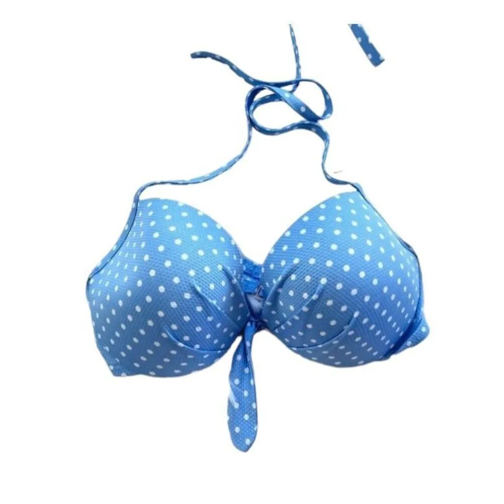 NWT Womens Shade & Shore Polka Dot Swimsuit Swim Bikini Bathing Suit Top Sz 38DD - Image 2