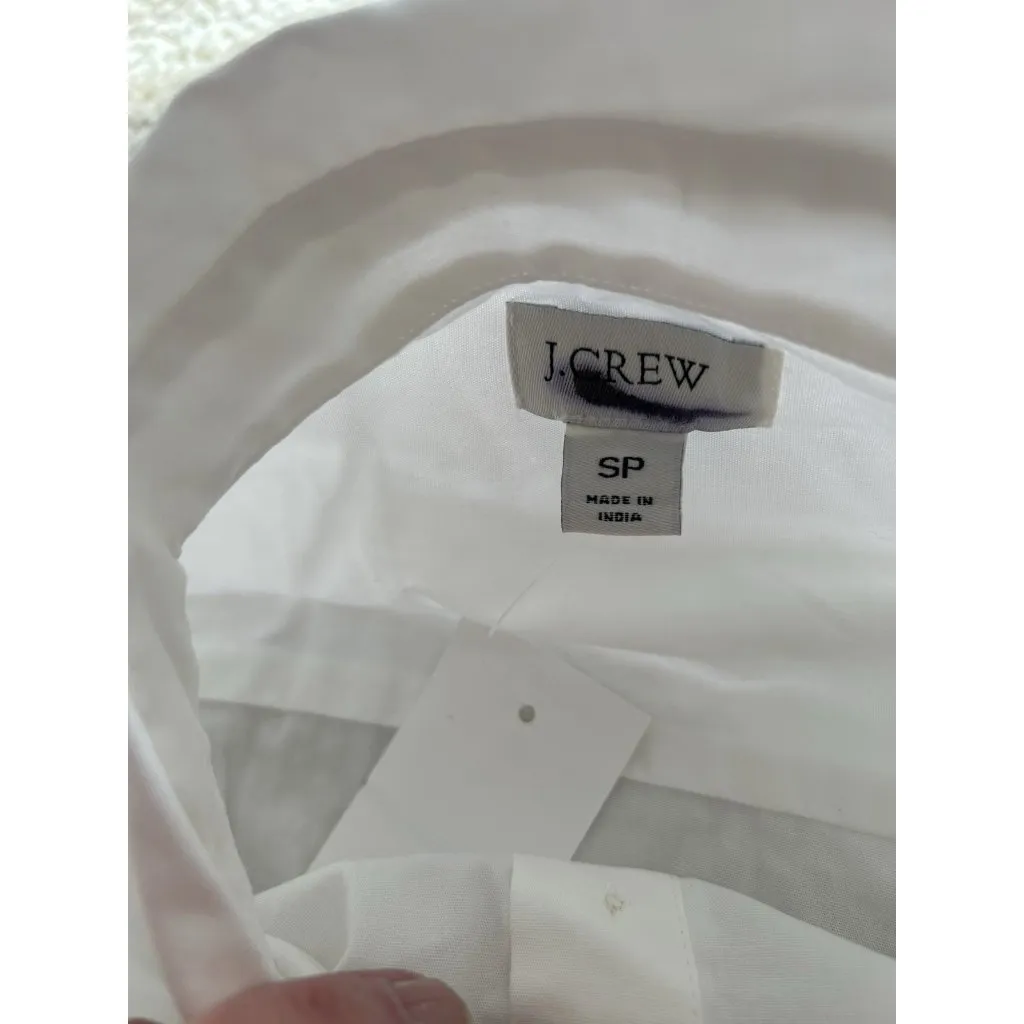 J.Crew $80 Sleeveless Cotton Poplin Blouse in Perfect Fit White Size Petite S - Image 11
