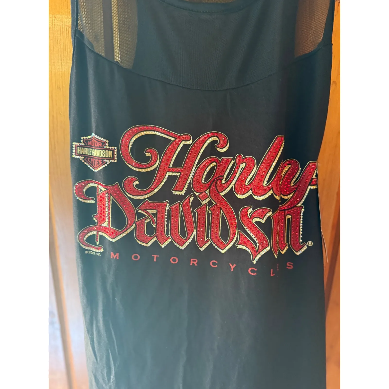 Harley Davidson‎ Tank Top Sheer Top Motorcycle Graphic Black Size XS - Image 4