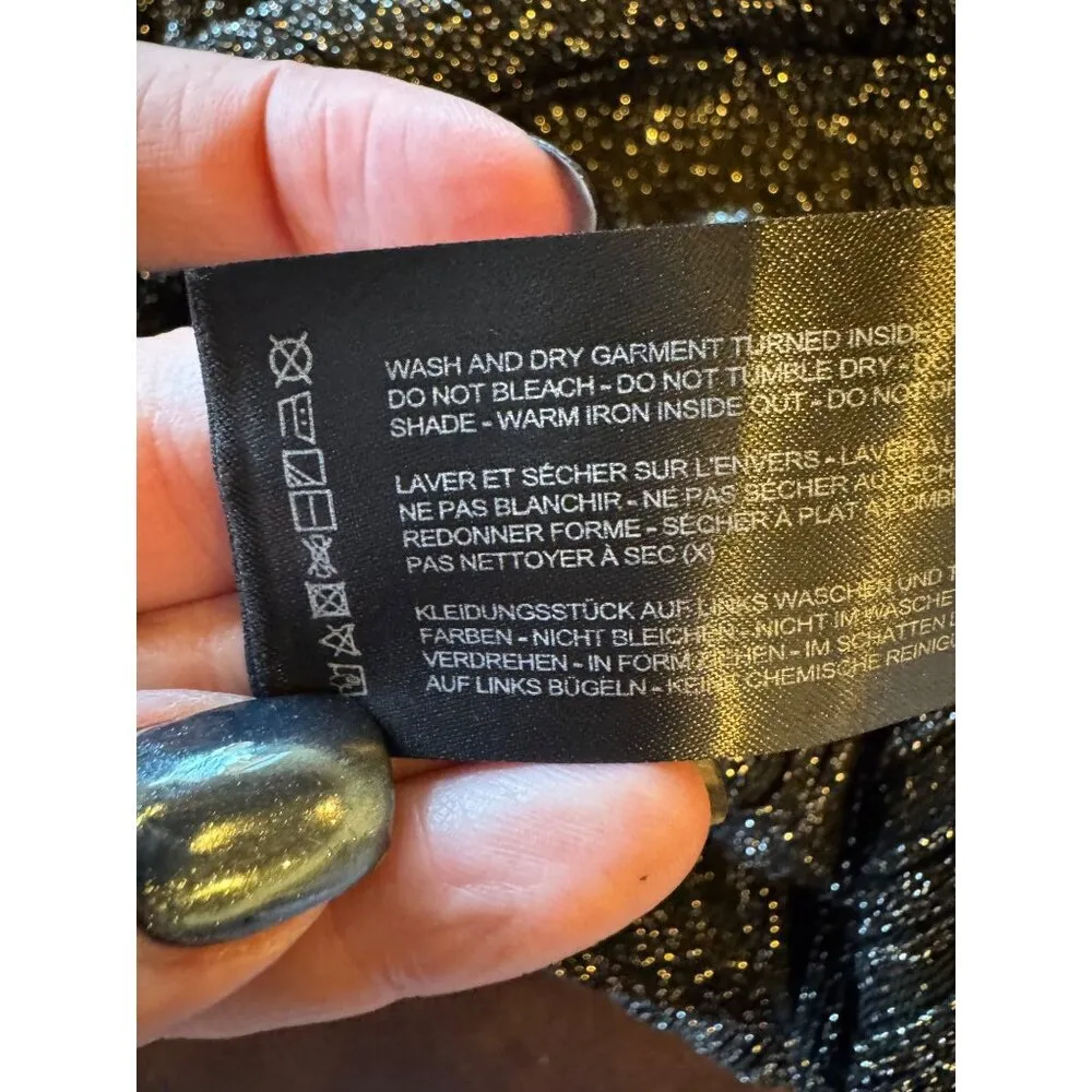 Keepsake Dress Women Small Gray Off The Shoulder Metallic Reflections Sheath - Image 10