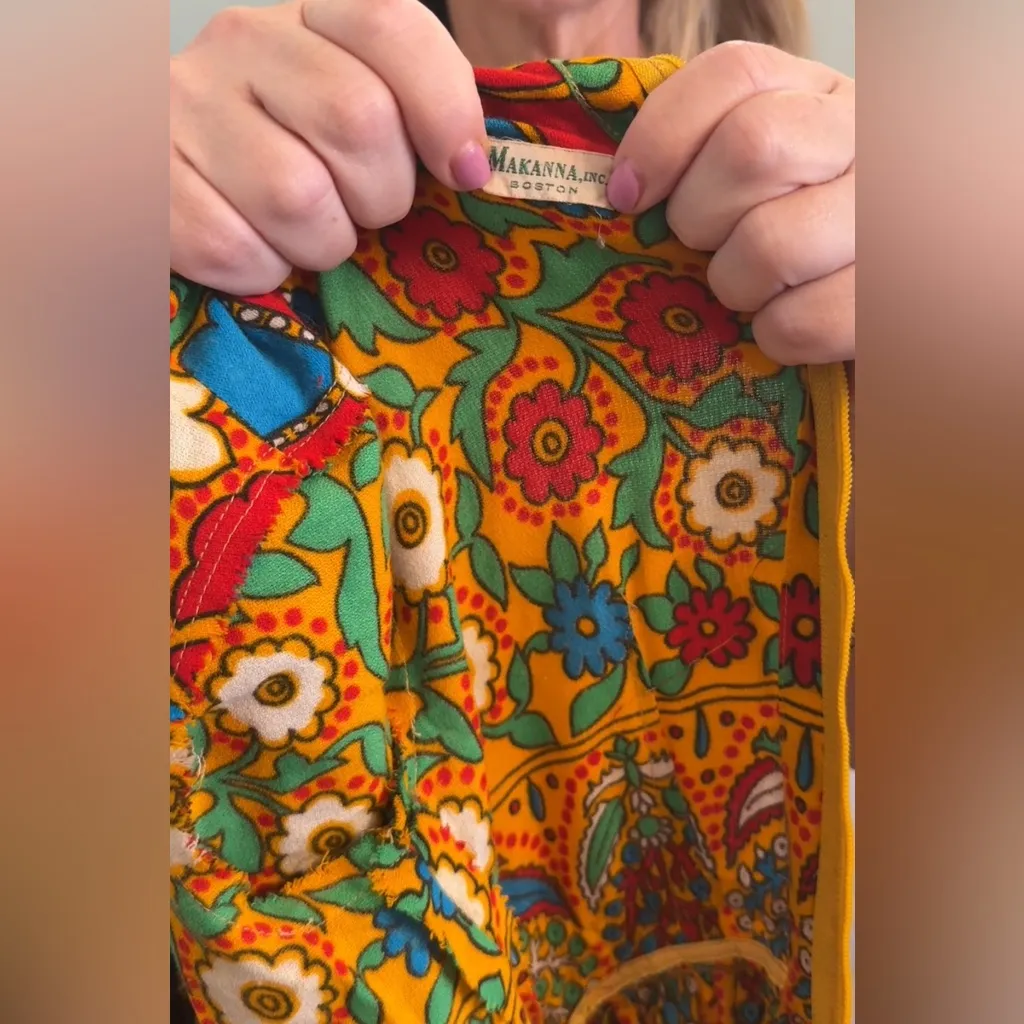 MAKANNA Inc Of Boston Vintage Hostess Romper 1960s XS Orange - Image 6