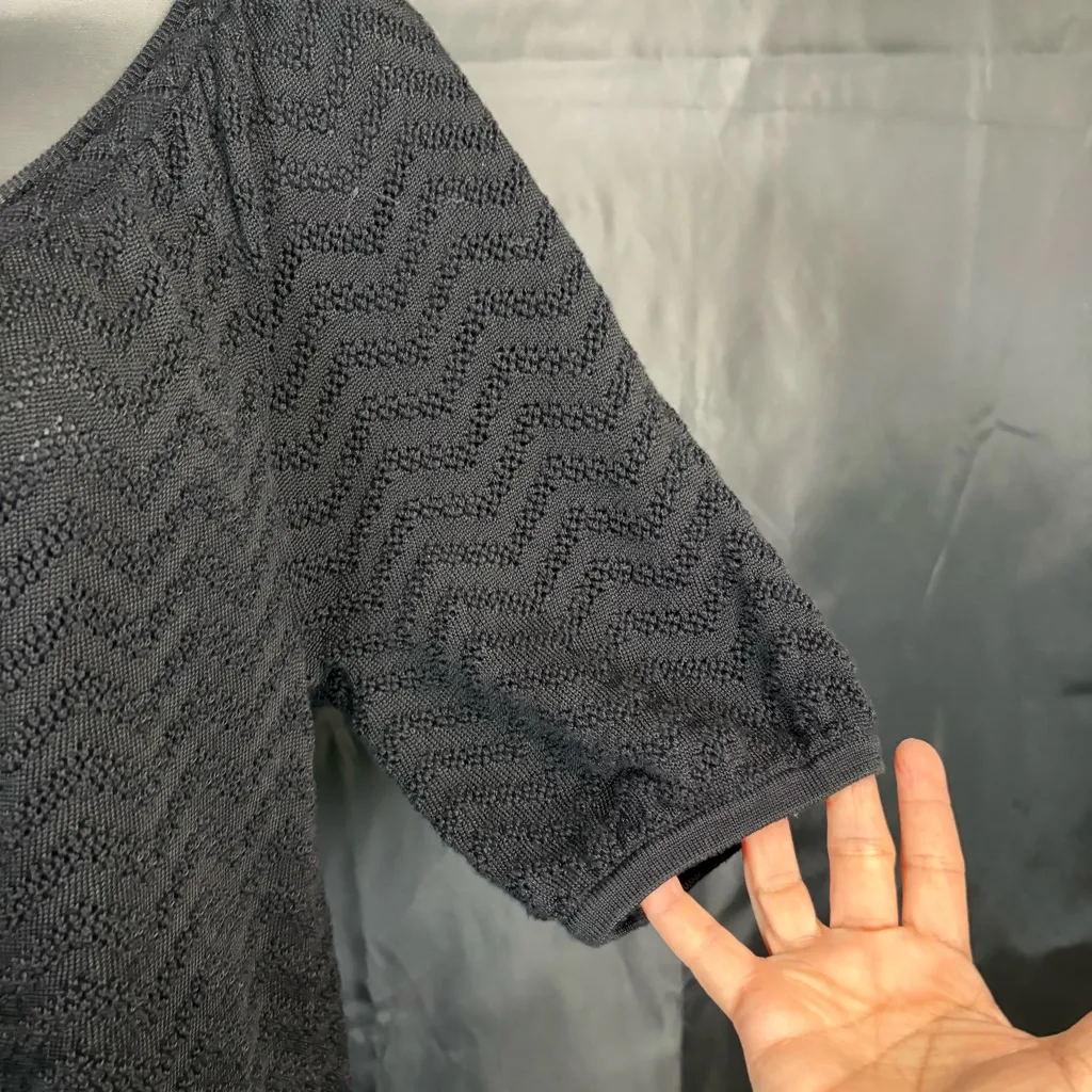 Style & Co. Elegant Charcoal Button-Front top M - Image 8