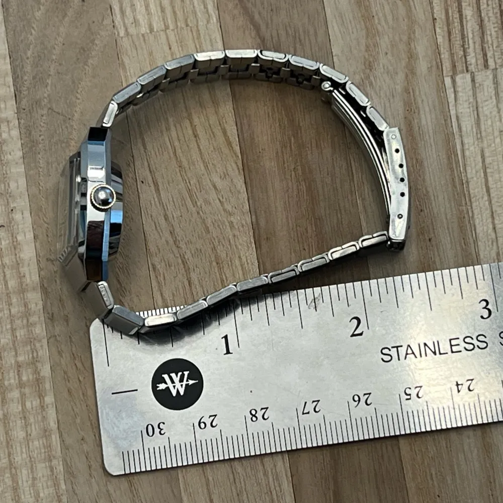 Seiko 5 Ladies Watch Rare Vintage Automatic Stainless Bracelet Square Dial Date - Image 10