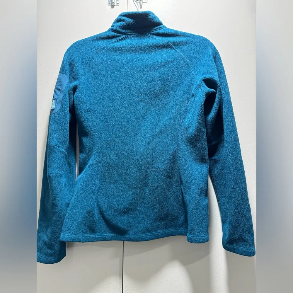 Eddie Bauer Womens S Mock Neck Full Zip Long Sleeve Jacket Teal - Image 2