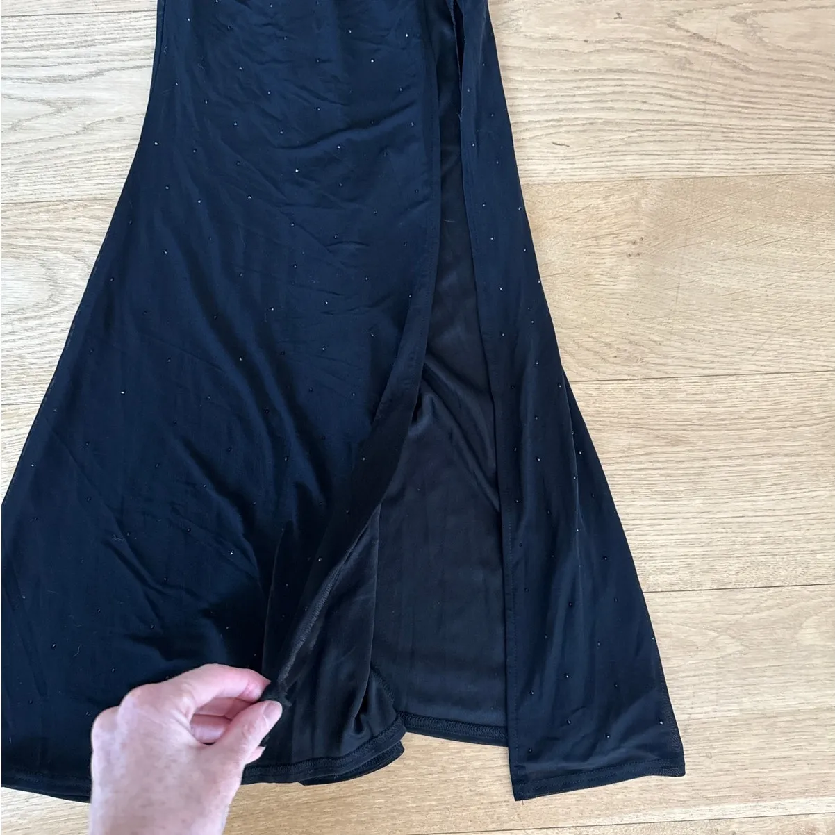 Windsor Maxi Dress Ruched Halter Neck Size XS Black - Image 5