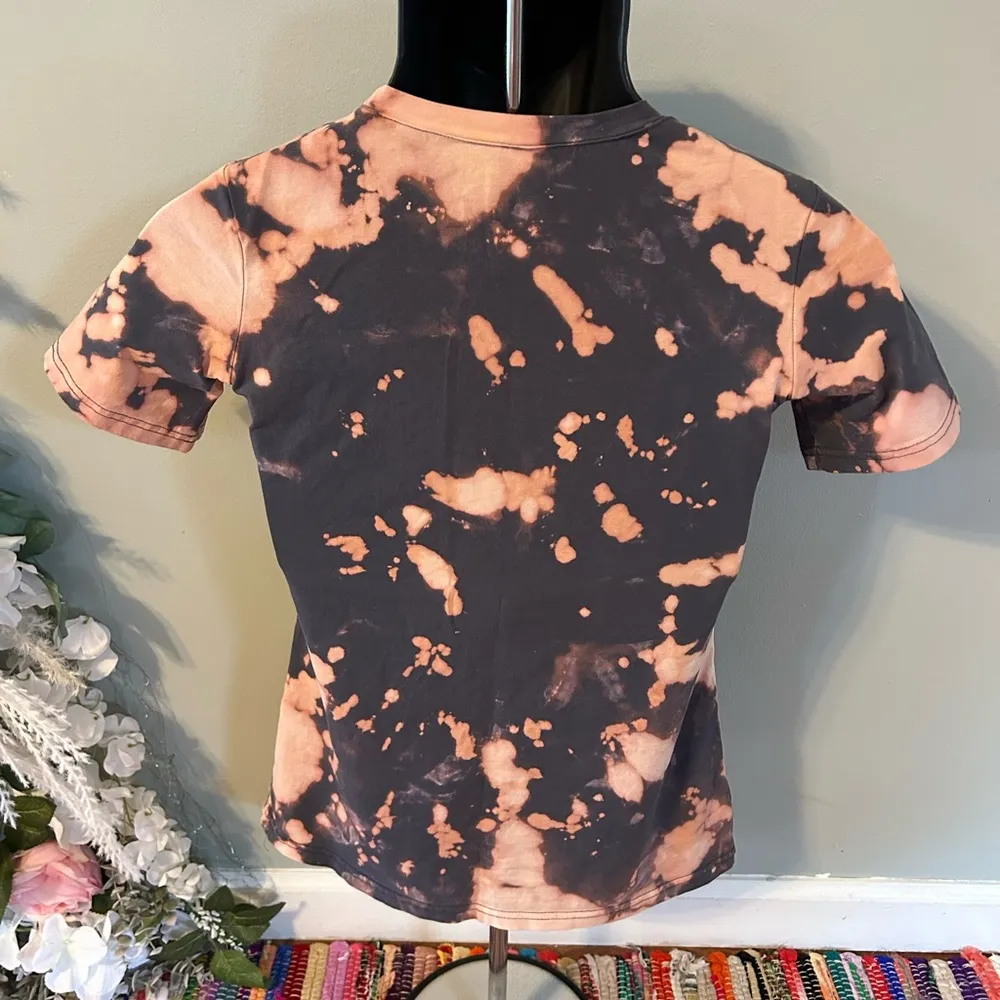 Rolling Stones Leopard Hot Lips Band Shirt Tie Dye Tongue Lips Logo Small - Image 4