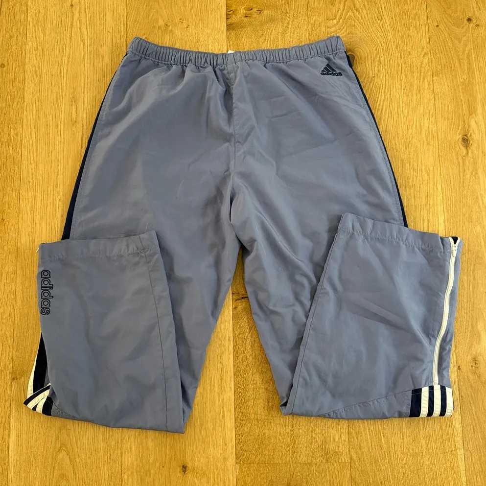 Adidas Trackpants Size M Gray Blue - Image 5