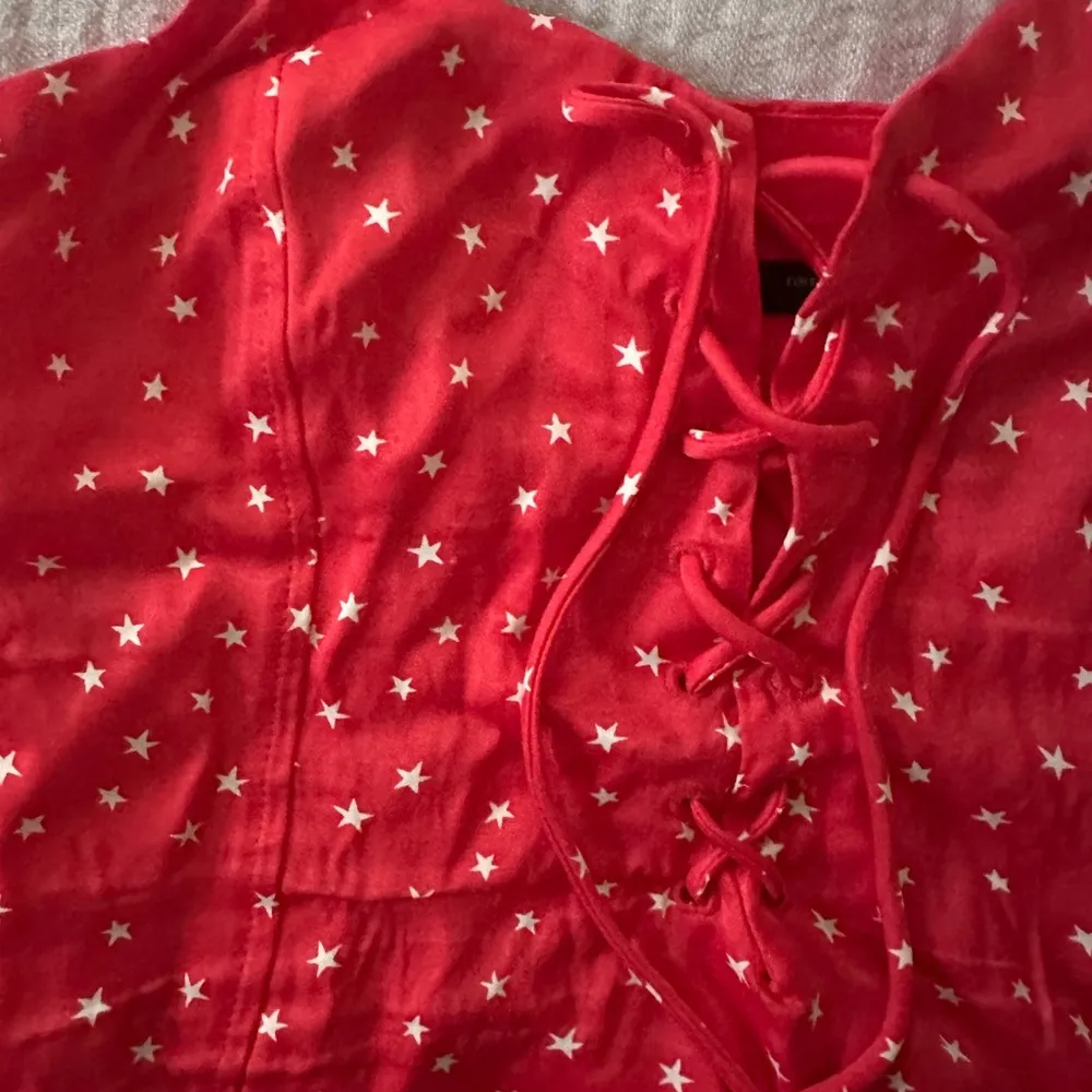 Zara 4th of July Red Star Print Corset Bodysuit - Image 2