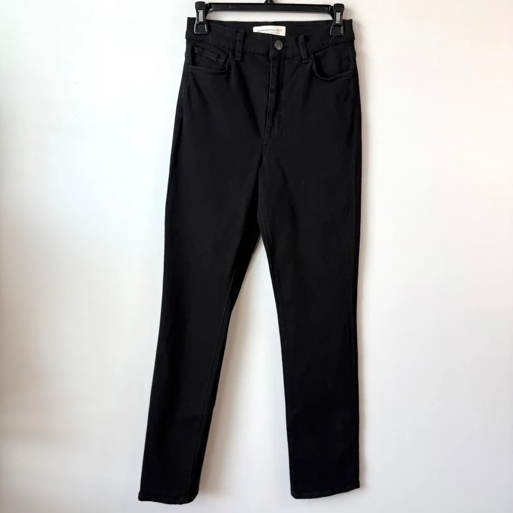 NWT‎ Current Elliot The Soulmate High Rise Slim Straight Jeans Size 25 Black - Image 2