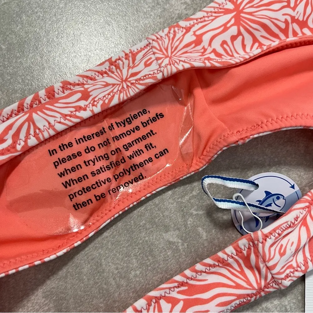 Southern Tide Bikini Bottom Conch Shell Coral Blossom Reversible Swim Sz M NWT - Image 13