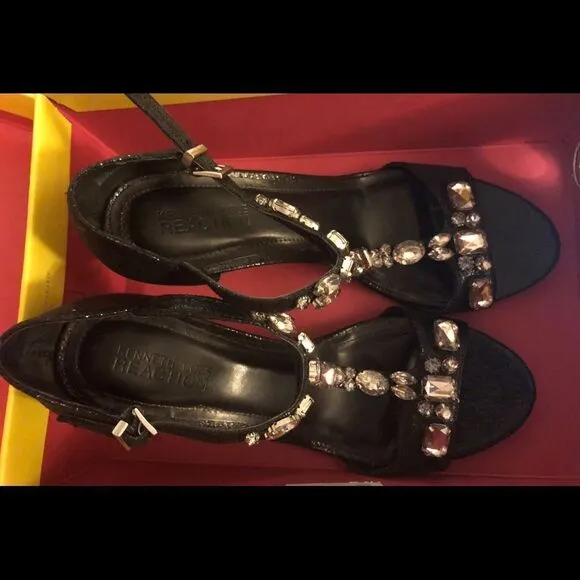 Kenneth Cole REACTION 9.5M Pin PIxie Dress Sandal Black Size 9.5 - Image 2