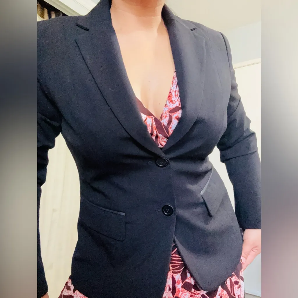 7th Avenue Suiting Collection New York & Company Women Black Suit‎ Jacket Size 6 - Image 5