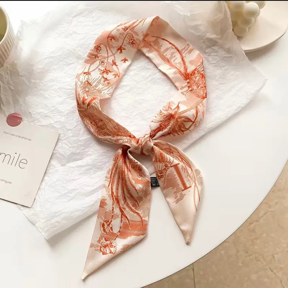 Initial / Letter I Thin Purse Scarf / Hairband / Scarf - Image 2