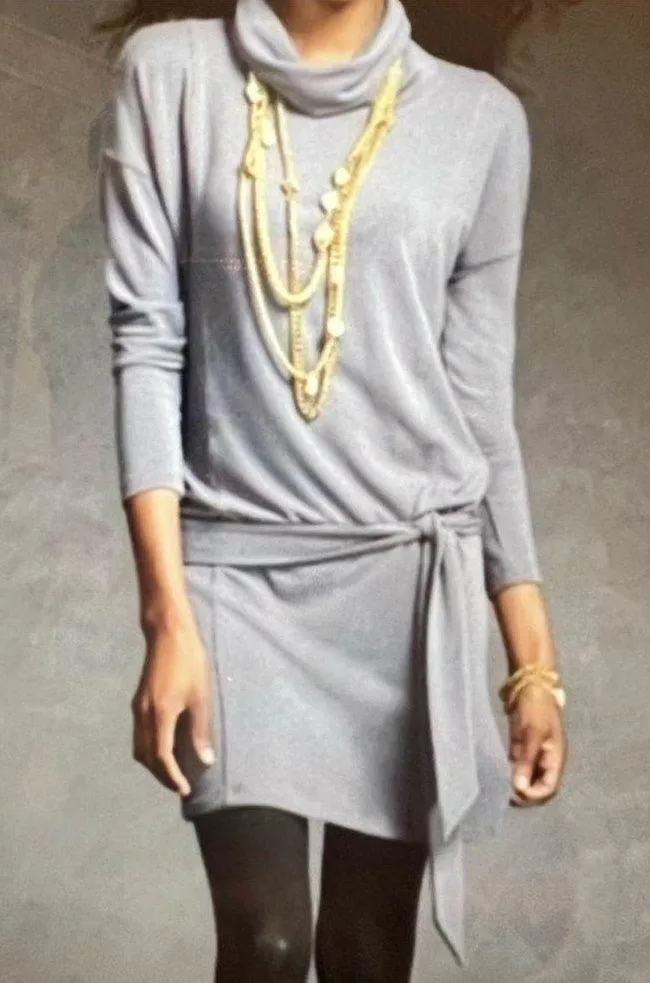 Cabi Cowlneck Grey Dress size M - Image 2