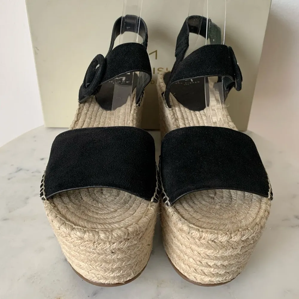 NWT Marc Fisher Rex Suede Sandals Black 9.5 - Image 7