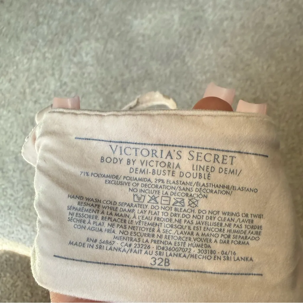 Victoria’s Secret Light Beige Body By Victoria Lightly lined Demi Bra Size 32 B - Image 4