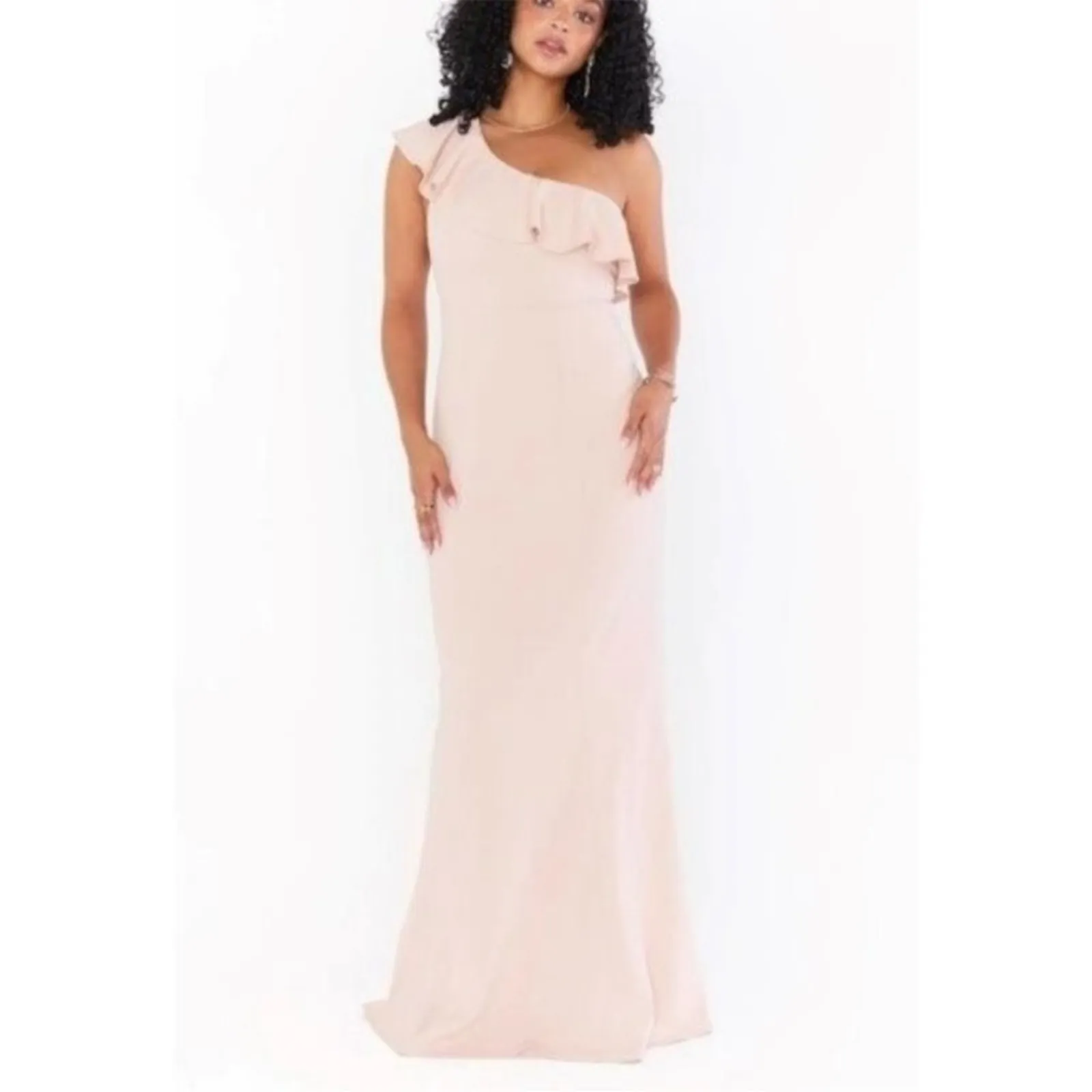 Show Me Your Mumu SMYM Florentine Maxi Dress in Dusty Blush Stretch NEW LARGE - Image 2