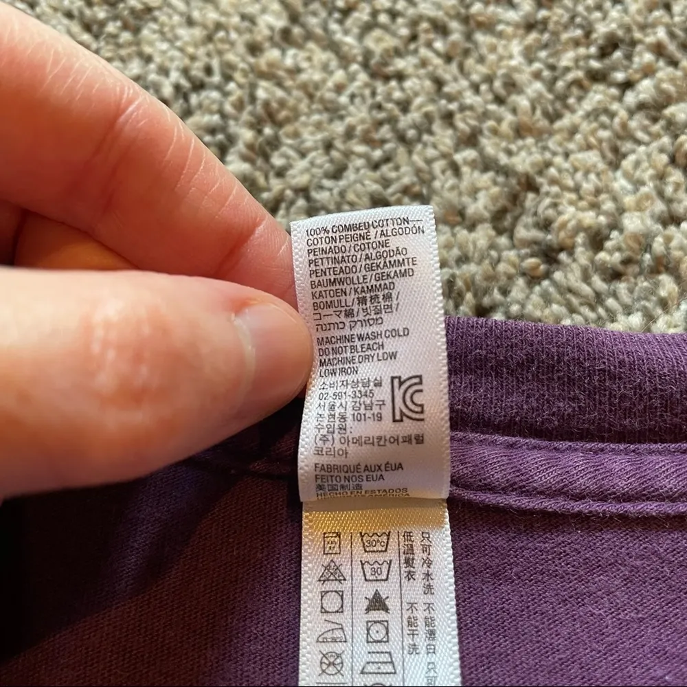 American Apparel Riffraff  Purple Louisiana State Love Short Sleeve Tee Small - Image 6