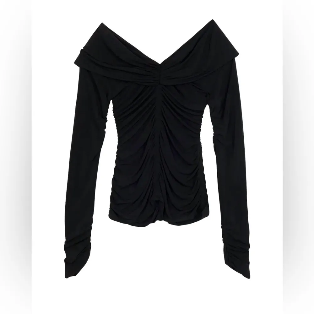 A.L.C. Marie Ruched Asymmetric One-Shoulder Top, black, Medium, $350 - Image 8