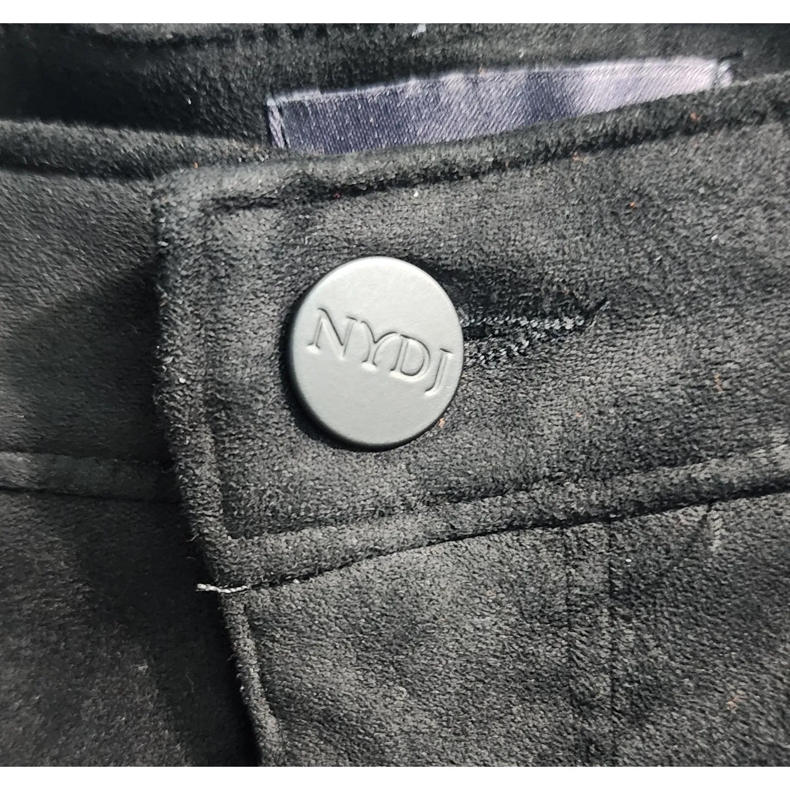 NYDJ Alina Skinny Jeans Lift Tuck Technology Black Coated‎ Size 6 - Image 9