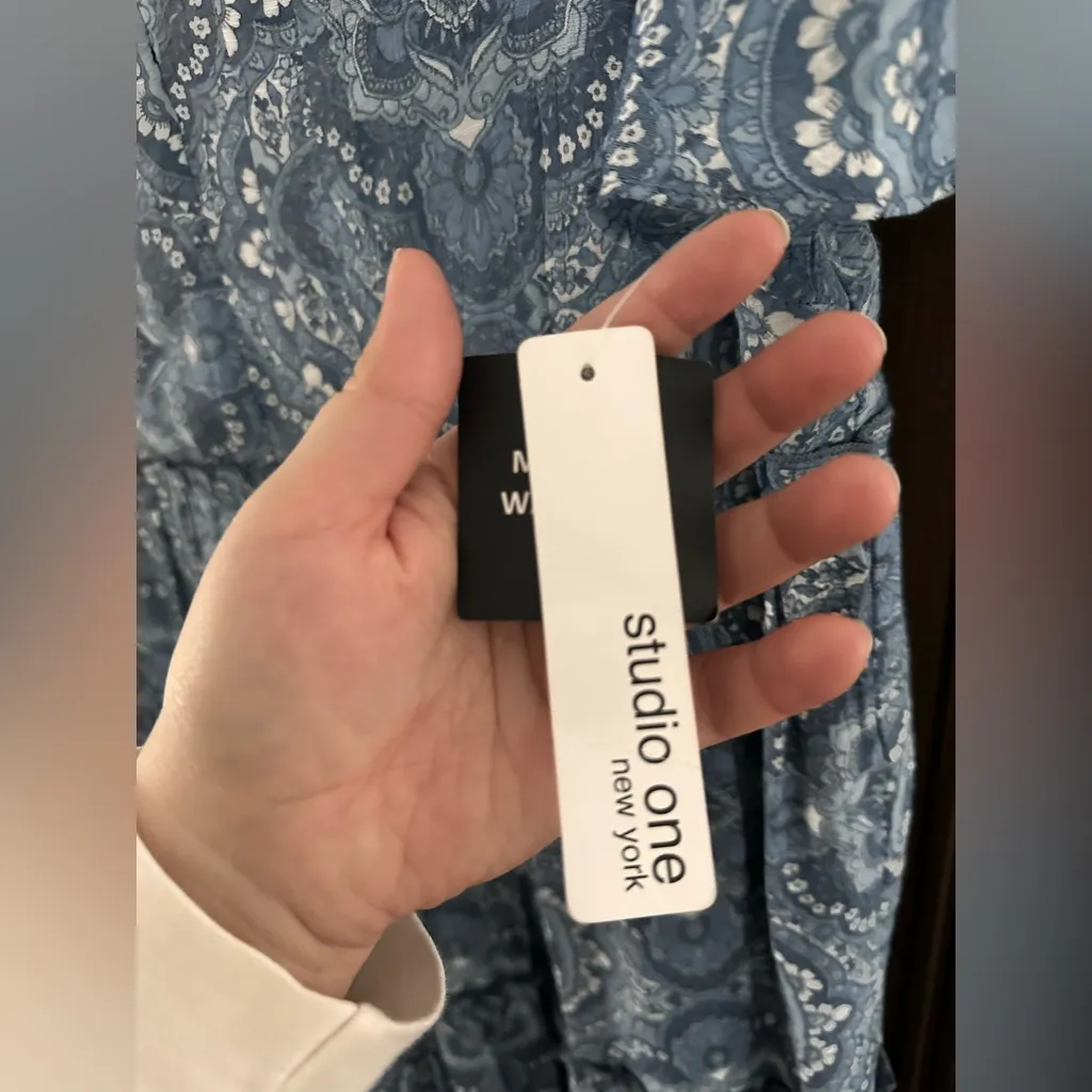 Studio one size medium blue dress - Image 3