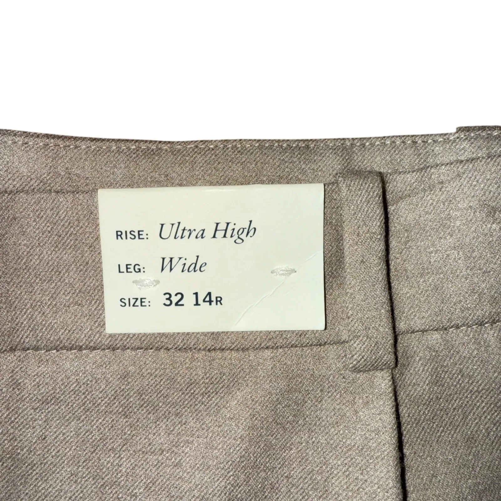 Abercrombie and Fitch Ultra High Rise Wide Leg Cargo Pants Tan Size 14R‎ NEW - Image 5