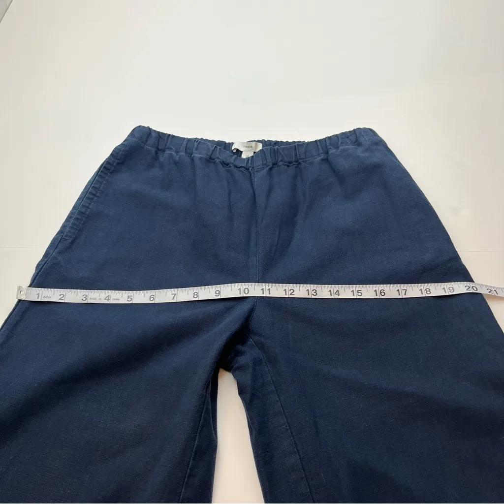 Vince Womens Navy Blue Hemp Cotton Blend‎ Pull-On Pant Size Small Two Pockets - Image 8