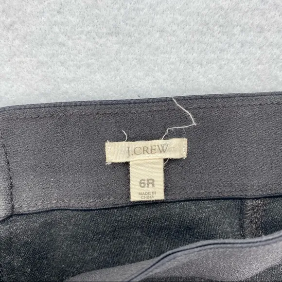 J. Crew Charcoal Stretch Mid Rise Pixie Pant Seamed Skinny‎ Exposed Zipper - Image 4