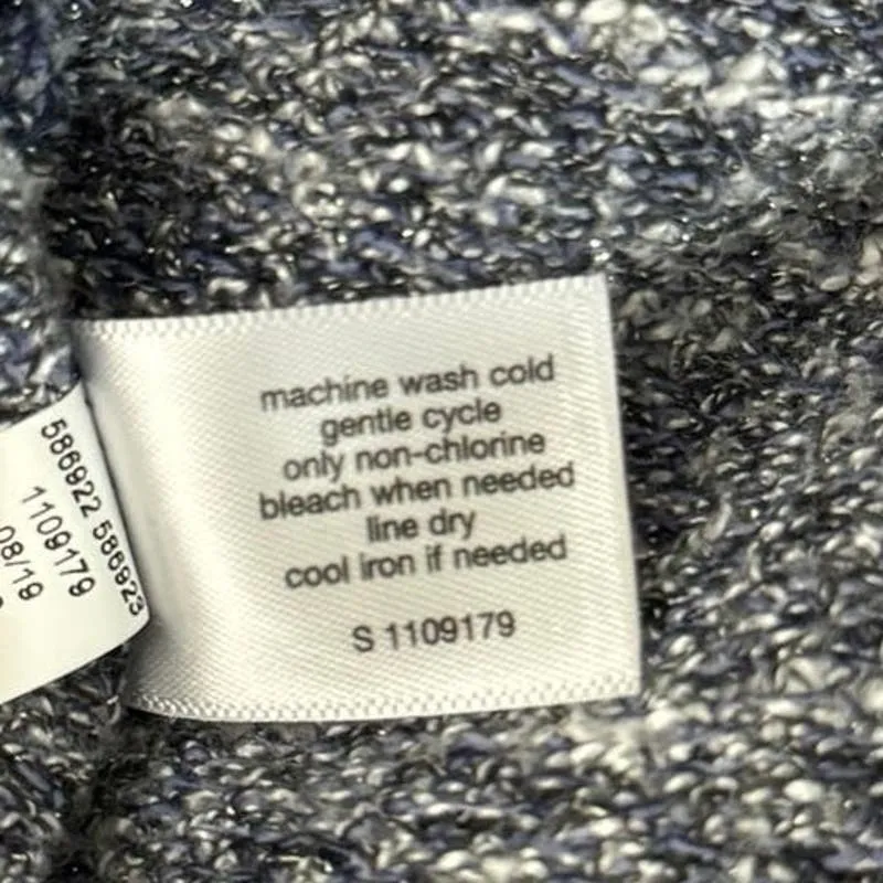 Lane Bryant Sweater Womens 14 16 Black White Marled Open Cardigan Casual Neutral - Image 8