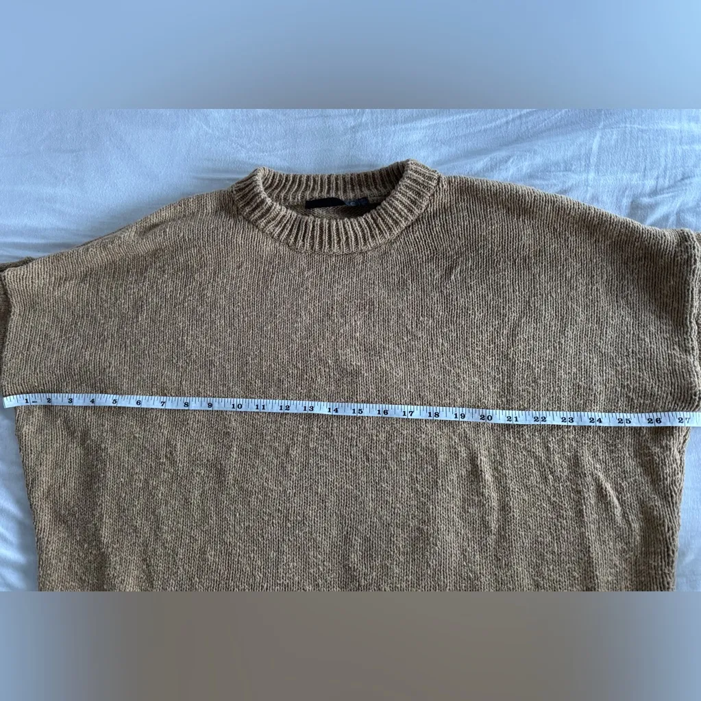 Jenni Kayne Cruise Boyfriend Sweater in Safari Brown Chunky Linen Blend Size M Size M - Image 8