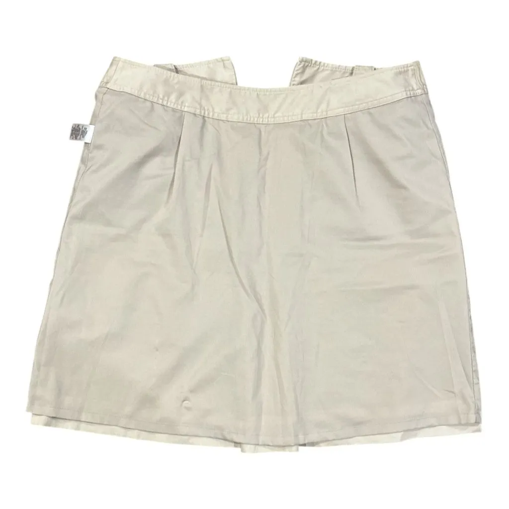 White House Black Market Womens Beige A-Line Skirt Size 6 Cotton Blend Button Detail - Image 5